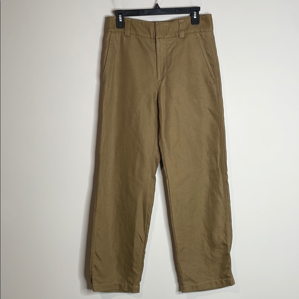 Vince | Women’s High Waisted Wide Leg Washed Thick Linen Blend Pants Size 6